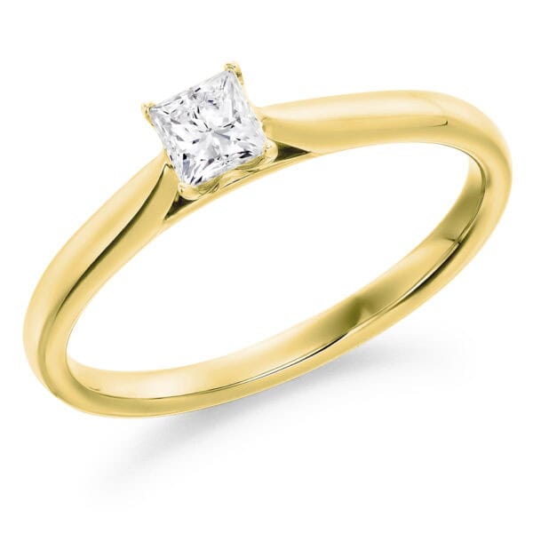 Princess Cut Solitaire 0.25ct Diamond Engagement Ring - Image 2