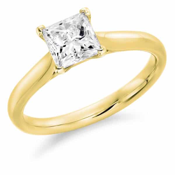 Princess Cut Solitaire 1ct Diamond Engagement Ring - Image 2