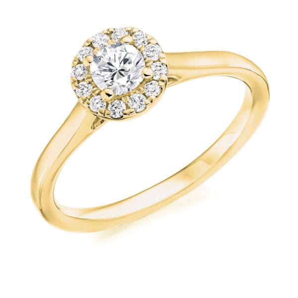 Round Brilliant Halo 0.25ct Diamond Engagement Ring - Image 2