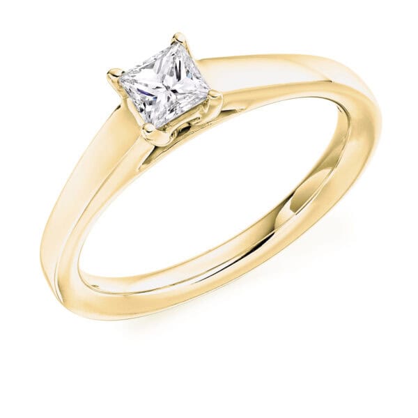 Princess Cut Solitaire 0.33ct Diamond Engagement Ring - Image 2