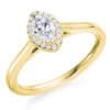 Marquise Cut Halo 0.25ct Diamond Engagement Ring - Image 2