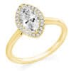 Marquise Cut Halo 1ct Diamond Engagement Ring - Image 2