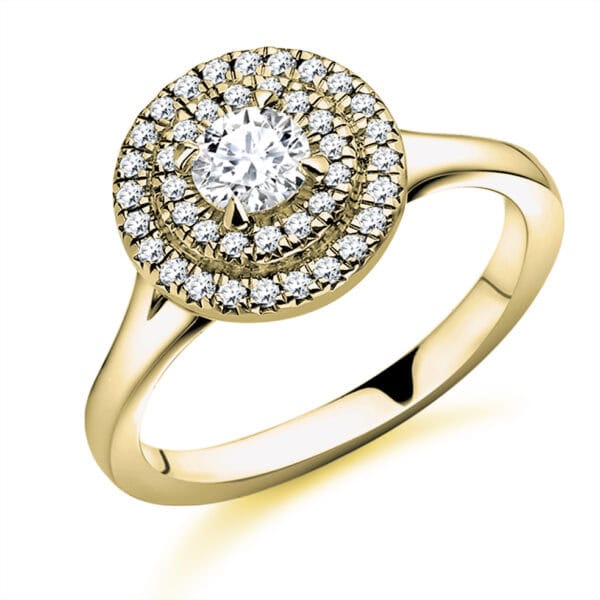 Round Brilliant Halo 0.33ct Diamond Engagement Ring - Image 2