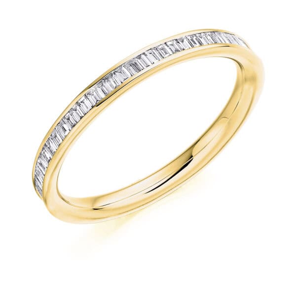 Baguette Cut Diamond Eternity Style Ring, Channel Set with 100% Diamond Coverage, 2.2mm 0.6 Carat Total Diamond Weight - Image 2