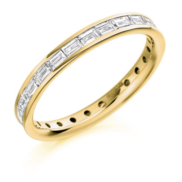Baguette Cut Diamond Eternity Style Ring, Channel Set with 100% Diamond Coverage, 2.7mm 1.25 Carat Total Diamond Weight - Image 2