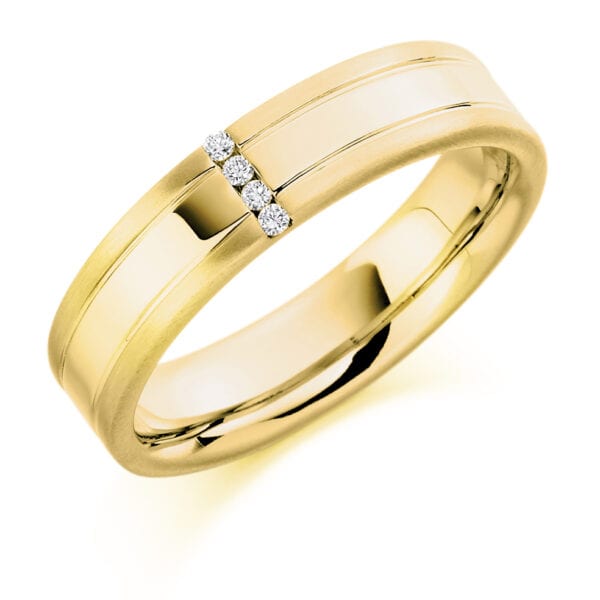 Baguette Cut Diamond  Channel Set Half Eternity Ring with 50% Coverage - Image 2