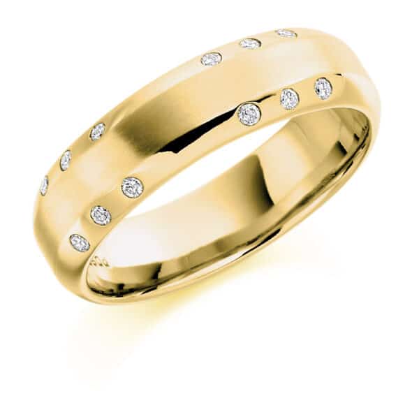Baguette Cut Diamond  Channel Set Half Eternity Ring with 60% Coverage - Image 2