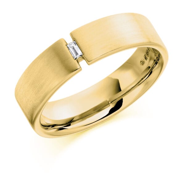Baguette Cut Diamond  Channel Set Half Eternity Ring with 75% Coverage - Image 2