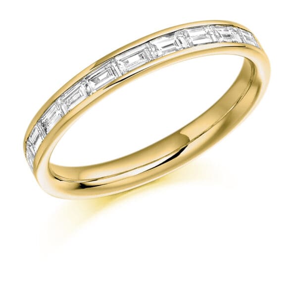 Baguette Cut Diamond Eternity Style Ring, Channel Set with 45% Diamond Coverage, 2.7mm 0.5 Carat Total Diamond Weight - Image 2