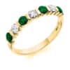 Round Brilliant Diamond  Double Row Micro Claw Half Eternity Ring with 75% Coverage - Image 2