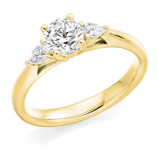 Round Brilliant Trilogy Diamond Engagement Ring - Image 2