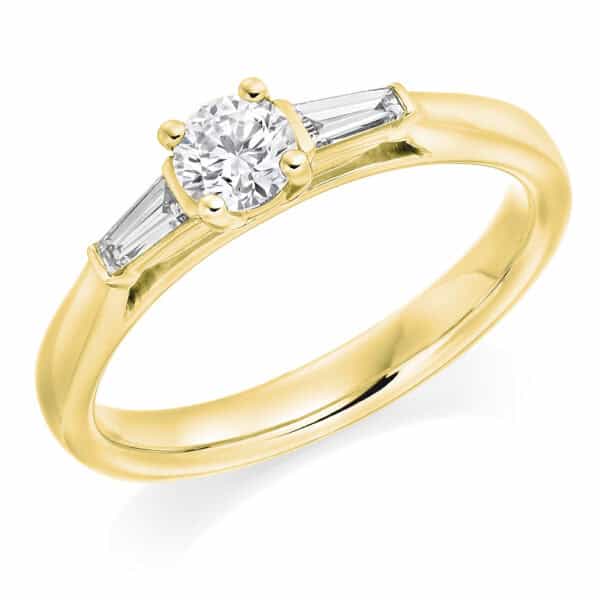 Round Brilliant Trilogy Diamond Engagement Ring - Image 2