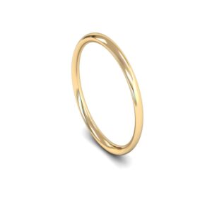 Light Weight Traditional Court Profile 2mm wide 9ct Yellow Gold Plain Wedding Ring