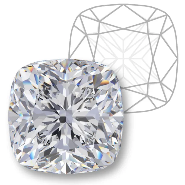 Cushion Cut 0.3 Carat Diamond - Fancy Yellow Colour, VS1 Clarity