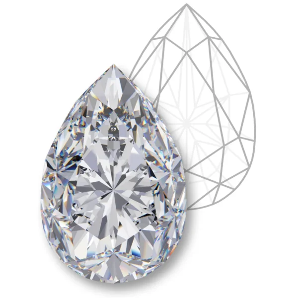 Pear Cut 0.17 Carat Diamond - Fancy Light Yellow Colour, VS1 Clarity